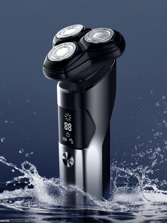 Rechargeable Electric Rotary Shaver with LED Display - jeansmahones.com